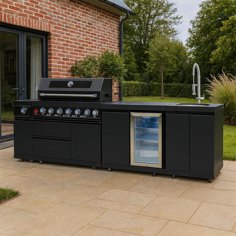 Cuisine Extérieure Inox Premium avec Barbecue Intégré