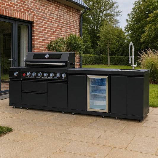 Cuisine Extérieure Inox Premium avec Barbecue Intégré