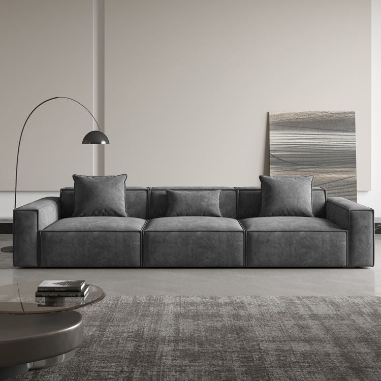 Canapé Modulaire d'Angle en Tissu, Forme en L