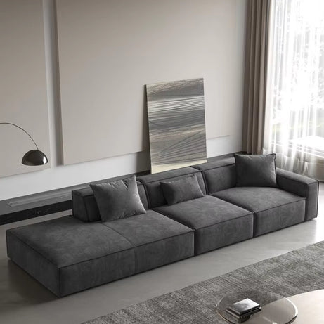 Canapé Modulaire d'Angle en Tissu, Forme en L