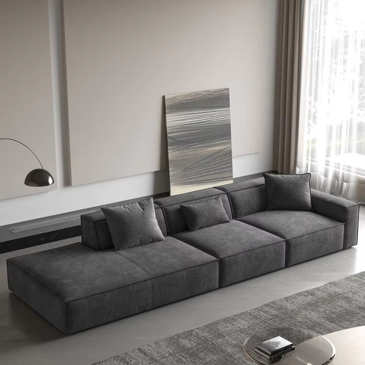 Canapé Modulaire d'Angle en Tissu, Forme en L