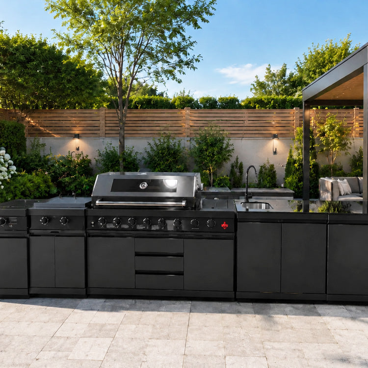 Cuisine Extérieure Inox Premium avec Barbecue Intégré