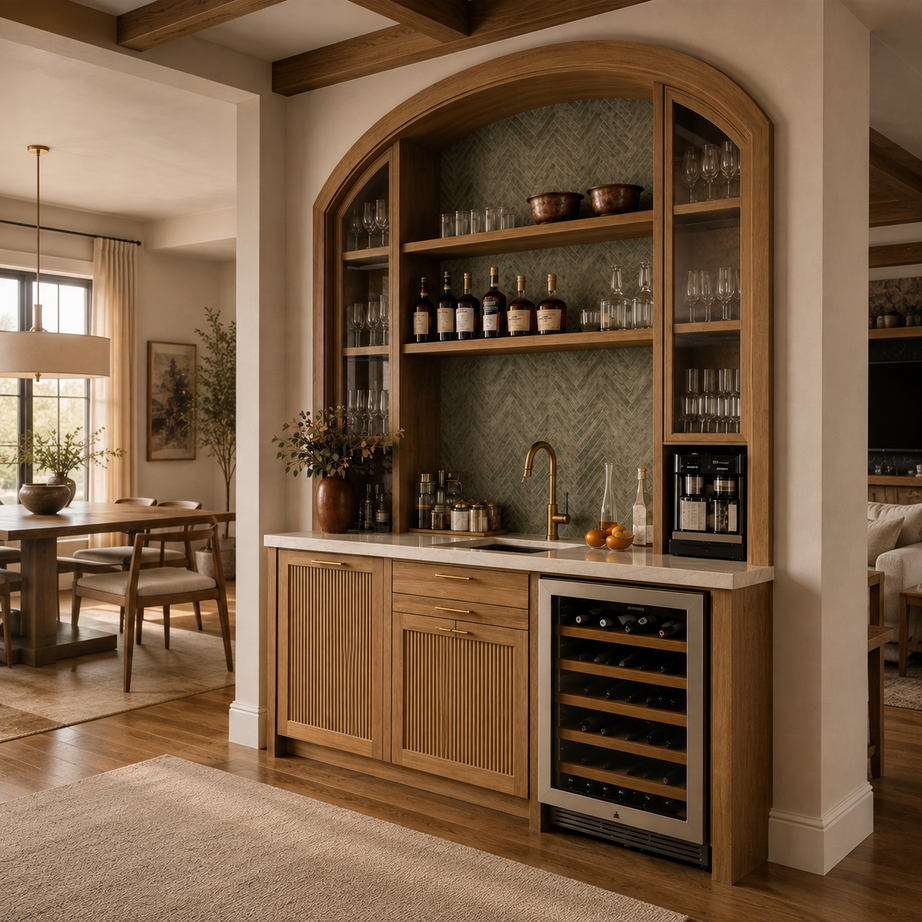 Bar Encastré Premium avec Cave à Vin Intégrée