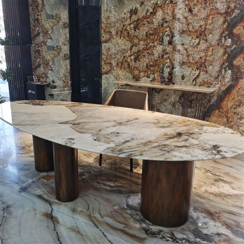 Table de salle à manger Éclipse en Marbre Naturel