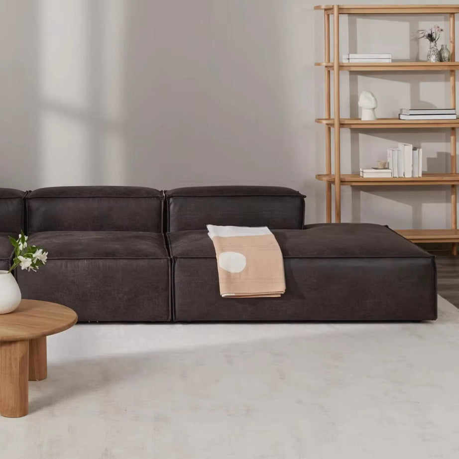 Canapé Modulaire d'Angle en Tissu, Forme en L