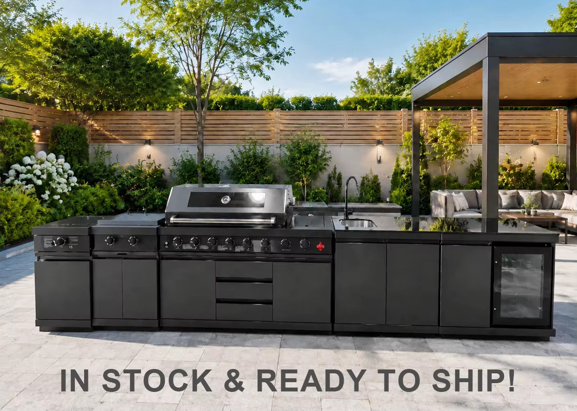 Cuisine Extérieure Inox Premium avec Barbecue Intégré
